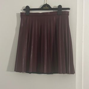 J. Crew Faux Leather Pleated Miniskirt - Size 4